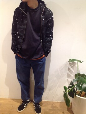 「TAVERNITI SO JEANS（タヴァニティソージーンズ）のアイテム」を使った、岡田さん（メンズ・165cm）の冬コーディネート