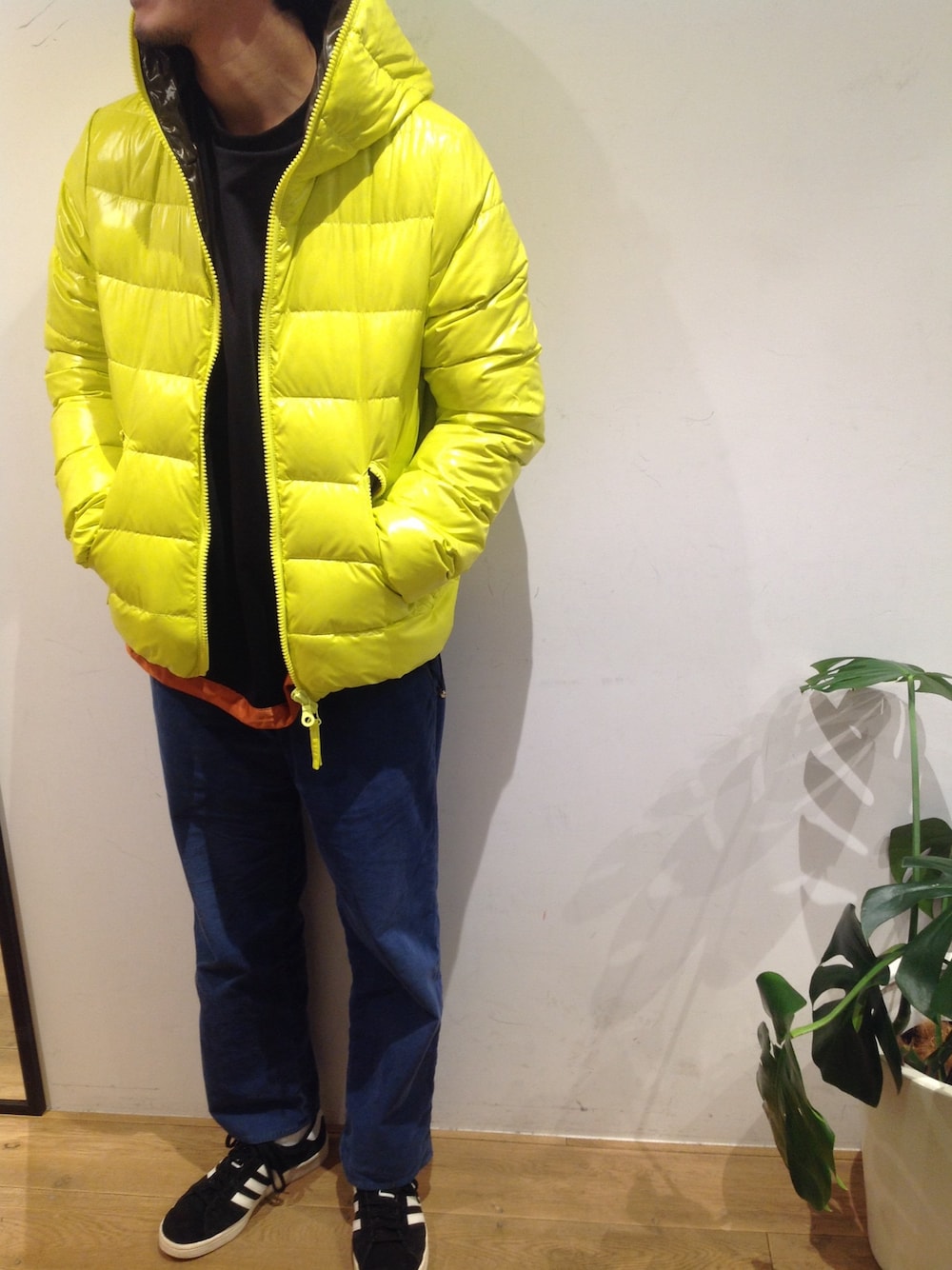 キッズ服(100cm~) DUVETICAフード付きダウンコート イエロー