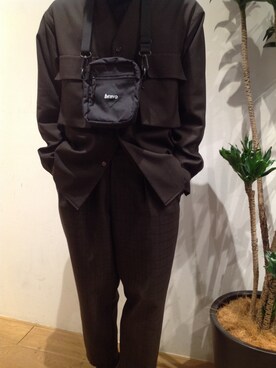 「bravo(ブラボー)のアイテム」を使った、岡田さん(メンズ・165cm)の冬コーディネート