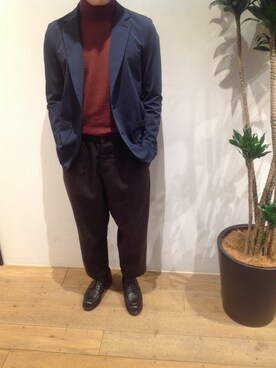 「カズユキクマガイ」｜岡田さん（メンズ・175cm）の冬コーディネート