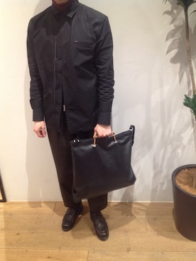 「ED ROBERT JUDSON（エドロバートジャドソン）のアイテム（バッグ）」を使った、岡田さん（メンズ・175cm）の冬コーディネート
