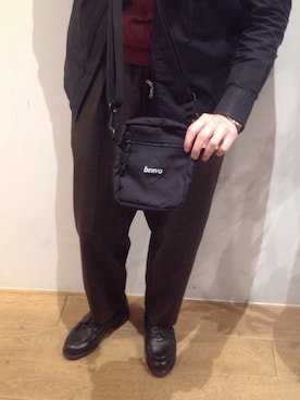 「bravo(ブラボー)のアイテム」を使った、岡田さん(メンズ・165cm)の冬コーディネート