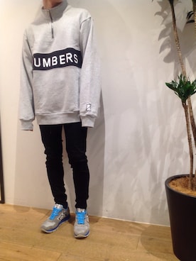 「NUMBERS EDITION(ナンバーズエディション)のアイテム」を使った、岡田さん(メンズ・172cm)の冬コーディネート