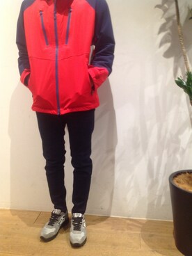 「White Mountaineering」｜「アイテム（ブルゾン）」を使った、岡田さん（メンズ・165cm）の冬コーディネート