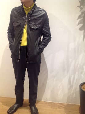 「GIORGIOBRATO」｜岡田さん（メンズ・165cm）の冬コーディネート