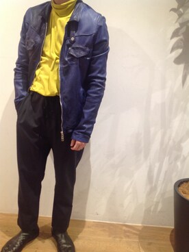 「GIORGIOBRATO」｜岡田さん（メンズ・165cm）の冬コーディネート