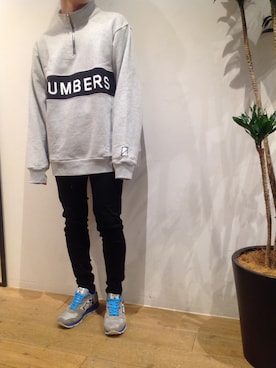 「NUMBERS EDITION(ナンバーズエディション)のアイテム」を使った、岡田さん(メンズ・172cm)の春コーディネート