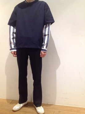 「sunnei」｜岡田さん（メンズ・182cm）の春コーディネート