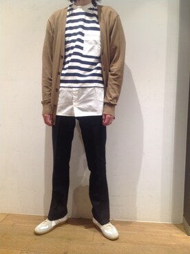 「sunnei」｜岡田さん（メンズ・182cm）の春コーディネート