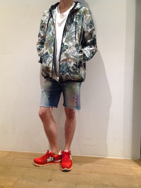 「surt」｜「アイテム（ブルゾン）」を使った、岡田さん（メンズ・171cm）の夏コーディネート