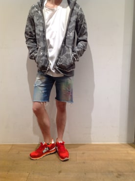 「TAVERNITI SO JEANS（タヴァニティソージーンズ）のアイテム」を使った、岡田さん（メンズ・173cm）の夏コーディネート