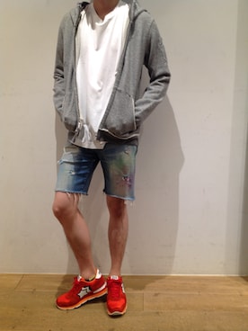 「TAVERNITI SO JEANS（タヴァニティソージーンズ）のアイテム」を使った、岡田さん（メンズ・170cm）の夏コーディネート