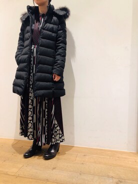 「TATRAS」｜「アイテム（ワンピース/ドレス）」を使った、岡田さん（レディース・158cm）の秋コーディネート
