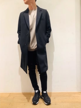 junhashimoto】ヌクモリチェスターコートネイビー