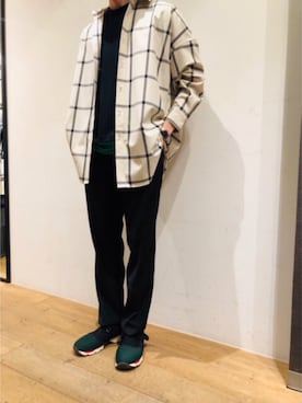 「SOLIDO（ソリード）のアイテム」を使った、岡田さん（メンズ・172cm）の秋コーディネート