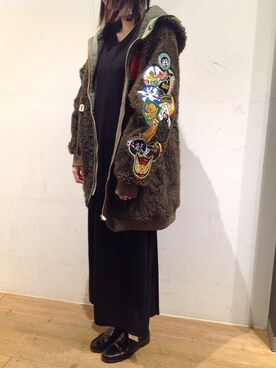 「maxsix（マックスシックス）のアイテム（ブルゾン）」を使った、岡田さん（レディース・158cm）の秋コーディネート