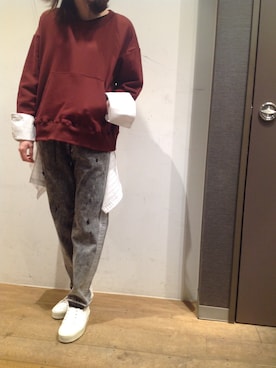 「VINTI ANDREWS（ヴィンティアンドリュース）のアイテム」を使った、岡田さん（レディース・158cm）の冬コーディネート