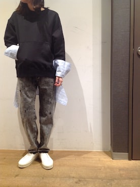 「VINTI ANDREWS（ヴィンティアンドリュース）のアイテム」を使った、岡田さん（レディース・158cm）の冬コーディネート