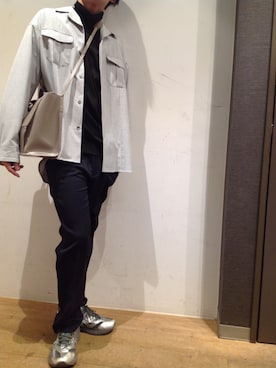 「WRAPINKNOT（ラッピンノット）のアイテム（パンツ）」を使った、岡田さん（メンズ・172cm）の冬コーディネート