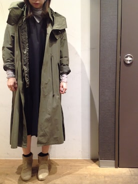 「B2nd」｜「アイテム（モッズコート）」を使った、岡田さん（レディース・158cm）の冬コーディネート