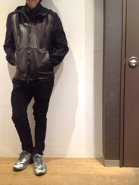 「MINOTAUR（ミノトール）のアイテム（パンツ）」を使った、岡田さん（メンズ・172cm）の冬コーディネート