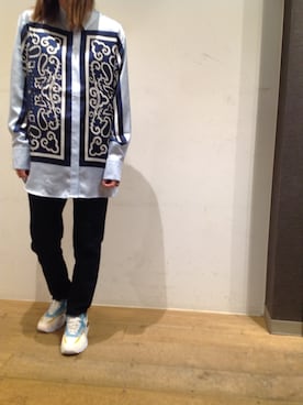 「SCOTCH & SODA（スコッチ アンド ソーダ）のアイテム（シャツ/ブラウス）」を使った、岡田さん（レディース・158cm）の冬コーディネート