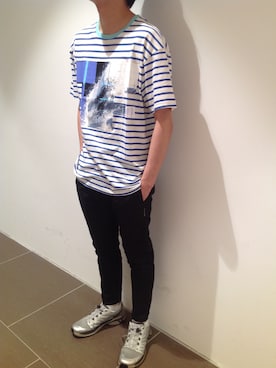 「MINOTAUR（ミノトール）のアイテム（パンツ）」を使った、岡田さん（メンズ・172cm）の春コーディネート