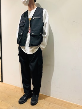 「SALOMON（サロモン）のSALOMON ADVANCED（サロモン アドヴァンスド）XT WINGS 2 ADV（スニーカー）」を使った、岡田さん（メンズ・172cm）の春コーディネート