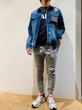 「surt（サート）のアイテム（ブルゾン）」を使った、岡田さん（メンズ・172cm）の春コーディネート