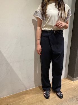 「SCOTCH & SODA（スコッチ アンド ソーダ）のアイテム」を使った、岡田さん（レディース・160cm）の夏コーディネート