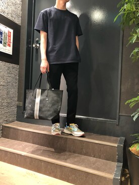 「SOLIDO（ソリード）のアイテム」を使った、岡田さん（メンズ・172cm）の夏コーディネート