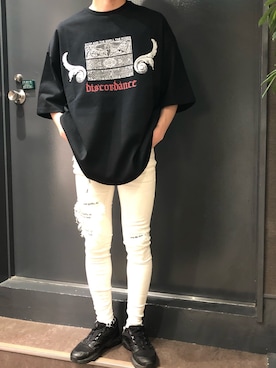 「オーバーＴシャツ」｜岡田さん（メンズ・172cm）の夏コーディネート