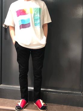 「SOLIDO（ソリード）のアイテム」を使った、岡田さん（メンズ・172cm）の夏コーディネート