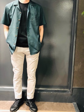 「SOLIDO（ソリード）のアイテム」を使った、岡田さん（メンズ・172cm）の夏コーディネート