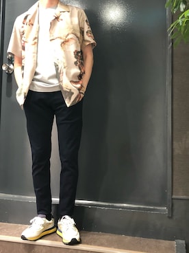 「SOLIDO（ソリード）のアイテム」を使った、岡田さん（メンズ・172cm）の夏コーディネート
