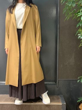 「Aラインスカート」｜「アイテム（ジャケット/アウター）」を使った、岡田さん（レディース・160cm）の夏コーディネート
