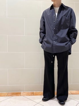 「オーバーＴシャツ」｜岡田さん（メンズ・172cm）の夏コーディネート