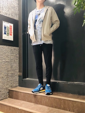 「SOLIDO（ソリード）のアイテム」を使った、岡田さん（メンズ・172cm）の夏コーディネート