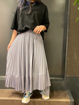 「ANNE MARIE CHAGNON（アンマリーシャニョン）のアイテム」を使った、岡田さん（レディース・160cm）の夏コーディネート