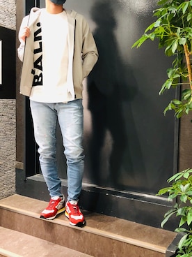 「SOLIDO（ソリード）のアイテム」を使った、岡田さん（メンズ・172cm）の夏コーディネート