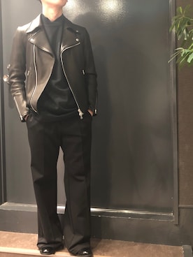 「モックネックカットソー」｜岡田さん（メンズ・172cm）の夏コーディネート