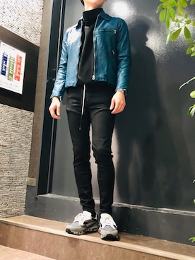 「ONE MADE（ワンメイド）のアイテム（ジャケット/アウター）」を使った、岡田さん（メンズ・172cm）の秋コーディネート