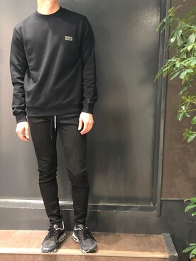 「MSGM（エムエスジーエム）のアイテム」を使った、岡田さん（メンズ・172cm）の秋コーディネート