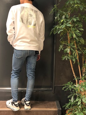 「MSGM（エムエスジーエム）のアイテム」を使った、岡田さん（メンズ・172cm）の秋コーディネート
