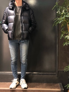 「BALR.（ボーラー）のアイテム（スウェット）」を使った、岡田さん（メンズ・172cm）の秋コーディネート