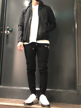 「TATRAS（タトラス）のアイテム（ブルゾン）」を使った、岡田さん（メンズ・172cm）の冬コーディネート