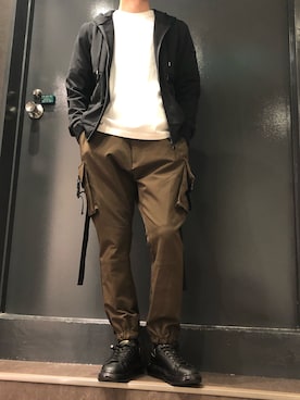「TATRAS（タトラス）のアイテム（ブルゾン）」を使った、岡田さん（メンズ・172cm）の冬コーディネート