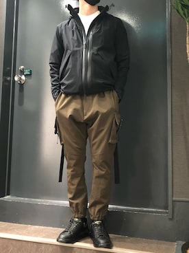 「TATRAS（タトラス）のアイテム（ブルゾン）」を使った、岡田さん（メンズ・172cm）の冬コーディネート