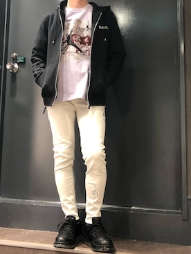 ロゴパーカー のメンズ人気ファッションコーディネート Wear