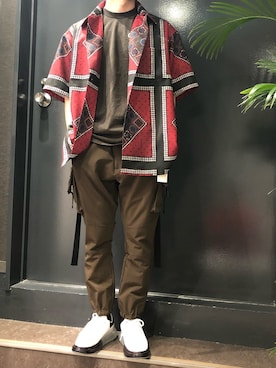 「GALLERY DEPT（ギャラリーデプト）のアイテム」を使った、岡田さん（メンズ・172cm）の春コーディネート